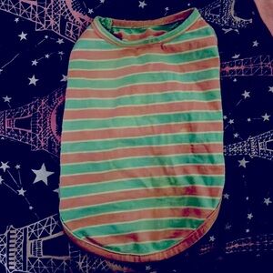 Pastel striped pet shirt